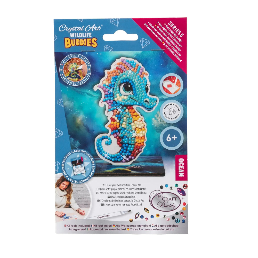Seahorse "Ocean" Crystal Art Buddies Kit Craft Buddy (ONLINE ORDER ONLY)