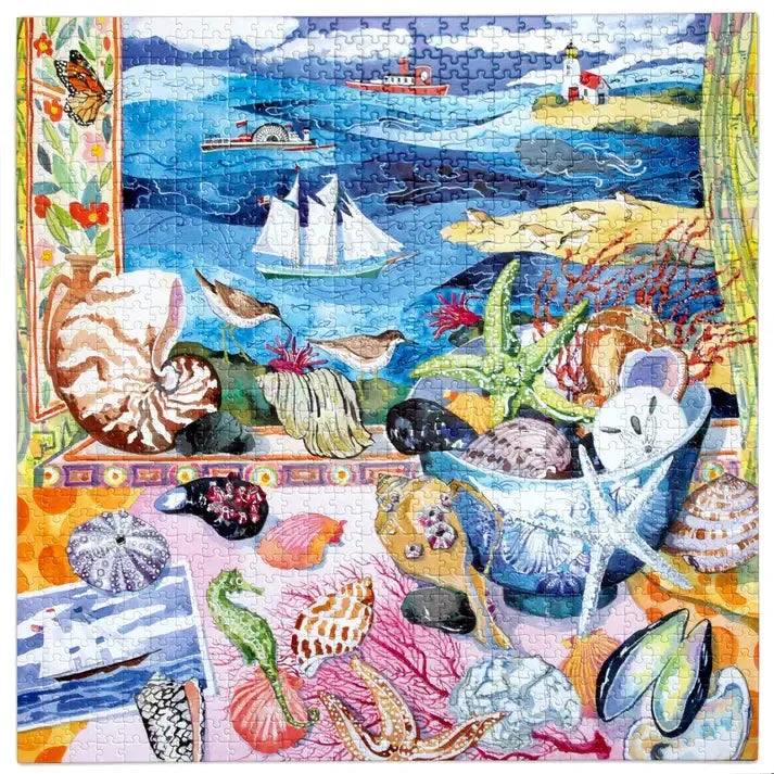Seashells by the Shore 1000 Piece Jigsaw Puzzle eeBoo (ONLINE ORDER ONLY)