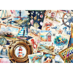 Seashore Sketchbook 1000 Piece Jigsaw Puzzle Cobble Hill