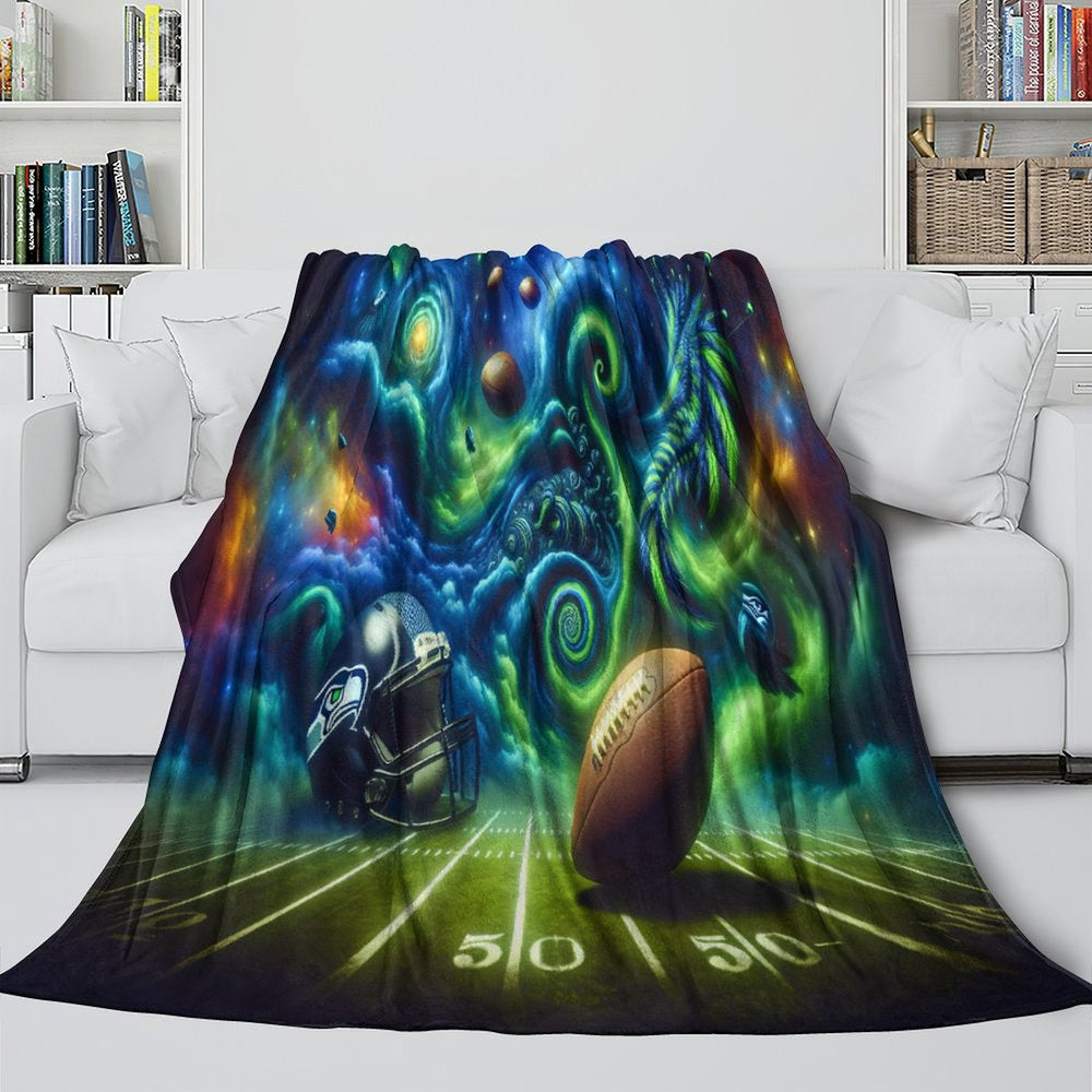 Seattle Seahawks Blanket Flannel Fleece Throw Room Decoration (Online Order Only)