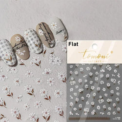 Hummingbird Iris Butterfly Peony Rose Tulip Daisy Lily Flowers Morning Glory Pearl Rhinestones Nail Art Sticker Decoration Decal (ONLINE ORDER ONLY)