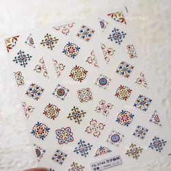 Black White Pearl Lace Butterfly Cross Retro Figure Flower Symmetric Self Adhesive Nail Art Stickers  Manicure Decals Wholesale (ONLINE ORDER ONLY)