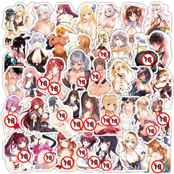 10/30/50PCS Anime Hentai Waifu Girl Stickers for Laptop Motorcycle Guitar DIY Graffiti Decals Sexy Girls Sticker Toys Wholesale (Online Order Only)