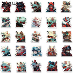 10/30/50PCS Cartoon Anime Cyberpunk Cat Anime Graffiti Stickers Kawaii DIY Travel Luggage Guitar Fridge Laptop Sticker Kid Decal (ONLINE ORDER ONLY)