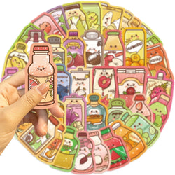 50Pcs Ins Summer Drink Cartoon Stickers For Water Bottle Aesthetic Decals for Laptop Bicycle Skateboard Luggage Kids Toy﻿ (ONLINE ORDER ONLY)