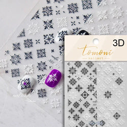 Bronzing Jelly Laser Snowflake Christmas Hot 5D Soft Embossed Relief Self Adhesive Nail Art Decoration Sticker 3D Manicure Decal (ONLINE ORDER ONLY)