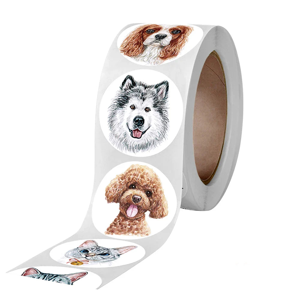 100-500pcs 1inch Round Cartoon Toys Animal stickers for kids Teacher Reward Encourage Sticker Office Stationery for children (ONLINE ORDER ONLY)