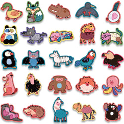 10/30/50PCS Cute Cartoon Animal Stickers Toys Funny Zoo Decals For Kids DIY Notebook Luggage Phone Laptop Car Waterproof Sticker (ONLINE ORDER ONLY)