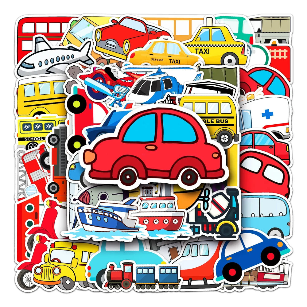 50Pcs Cartoon Waterproof Vinyl Stickers for Skateboard Snowboard (ONLINE ORDER ONLY)