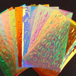 10/11/16Pcs Vibrant Aurora Holographic Nail Foils Ice Cube Cellophane Laser Jewelry Candy Nail Stickers Chameleon Manicure Decor (ONLINE ORDER ONLY)