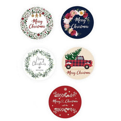 100-500pcs Christmas Stickers Holiday Label, Family Merry Christmas Stickers, Xmas Decorative Envelope Seals Stickers for Cards (ONLINE ORDER ONLY)