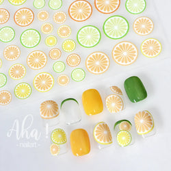 1Pc Cherry Fruit Nail Sticker Nail Art Decals Summer Lemon Grapefruit Self Adhesive DIY Nail Stickers Aha Series Nail Art Decor (Online Order Only)