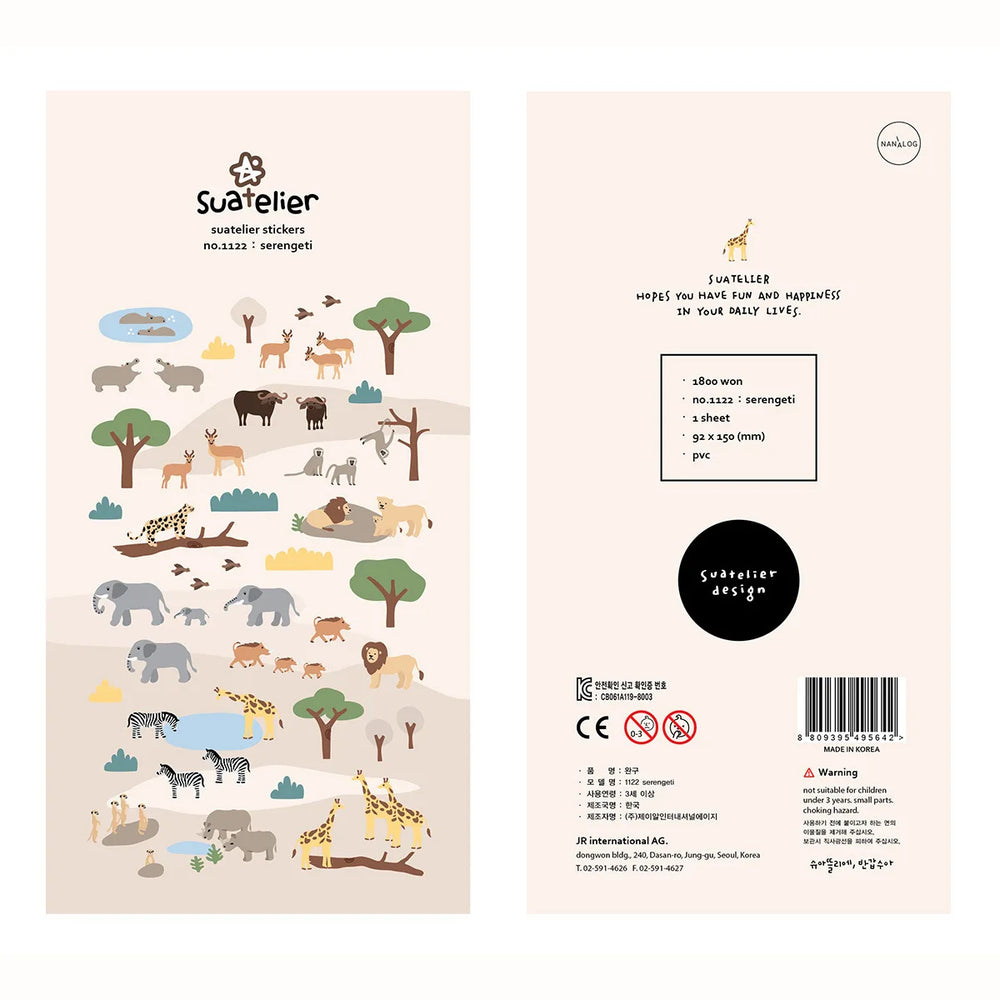 Korean Import Original Suatelier Daily Stickers Scrapbooking Diy Journal Stationery Sticker Children Decor Art Supply (Online Order Only)