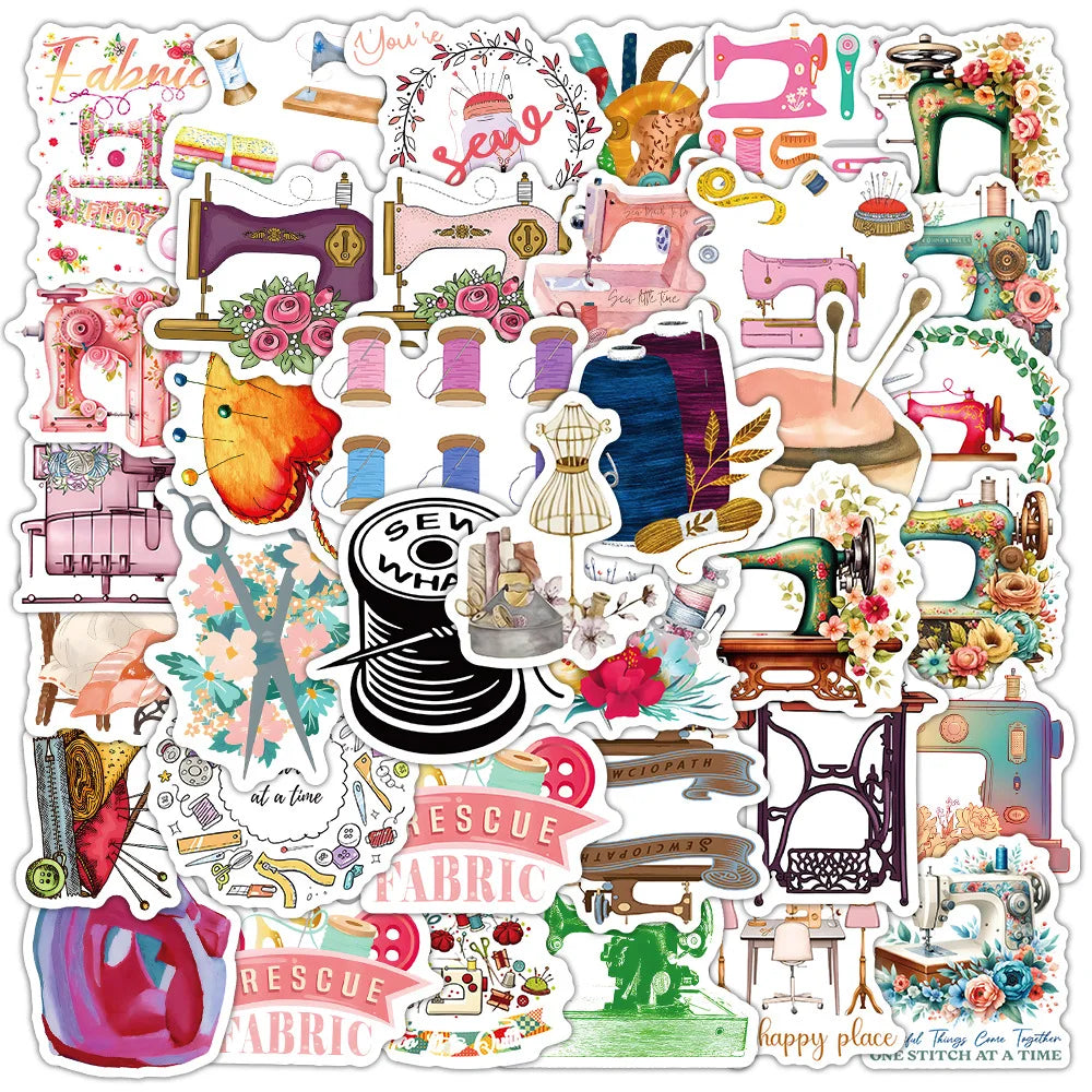 Sewing Cartoon Graffiti Stickers Waterproof Decals for Laptop, Car, Luggage, Phone (Online Order Only)