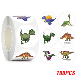 100-500pcs New Cartoon Dinosaurs Stickers 6 Designs for Classroom Teacher Stationery Sticker Label for Kids Reward Stickers (ONLINE ORDER ONLY)