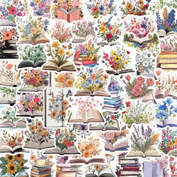 Cartoon Flower Stickers Pack for Laptop Scrapbook Phone Decoration (ONLINE ORDER ONLY)