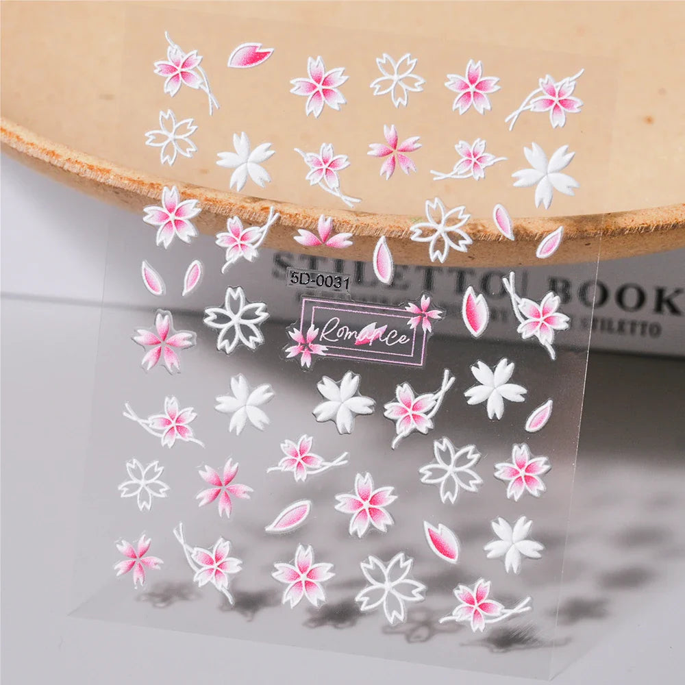 1Sheet Valentine's Day Decals 5D Nail Art Stickers Heart Self-Adhesive Slider Love Letters DIY Manicure Accessories "Dopamine" % (ONLINE ORDER ONLY)