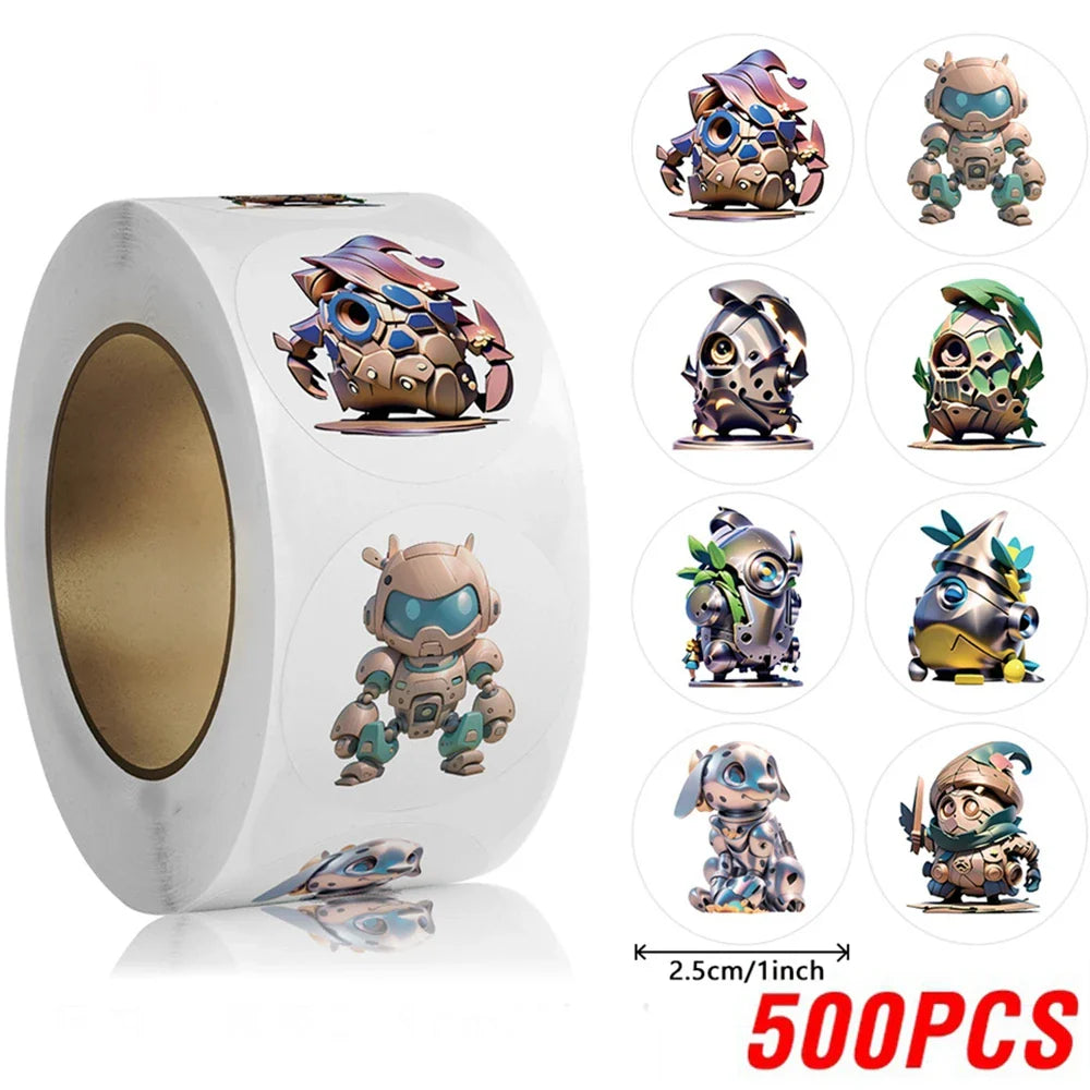 100-500pcs 1inch Cute Cartoon Stickers Reward Sticker for Kids Gift Wrapping Decor Envelope Sealing Labels Stationery Stickers (Online Order Only)