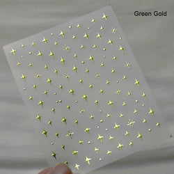 Colorful Rhinestone Laser Star Bronzing Gold Silver Pearl 5D Relief Self Adhesive Nail Art Decoration Sticker 3D Manicure Decals (ONLINE ORDER ONLY)