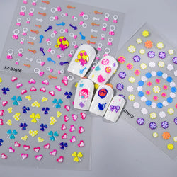 30pcs 3D Daisy Design Nail Art Sticker Set Acrylic Sanding Colorful Floral Decals Self-Adhesive Nail Art Supplies DIY Manicure * (ONLINE ORDER ONLY)