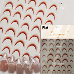 Golden Ink Brush Hot Stamping Irregular Lines Texture Sensation Moon Advanced Feeling Adhesive Nail Art Sticker Manicure Decals (Online Order Only)