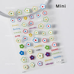 Bloomy Water Side Flower Delicate and Charming Peach Blossom Rose Garden Adhesive Nail Art Decorations Sticker Manicure Decals (ONLINE ORDER ONLY)