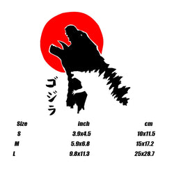 GOZILA with RED SUN Stickers,Monster Style,Unique and Personalized Look with high quality sticker for cars trucks motor&laptop! (ONLINE ORDER ONLY)
