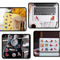 10/30/50PCS Red Little Bird Cartoon Stickers Funny Cartoon Decoration Animal Graffiti Toy Luggage Laptop Phone Guitar Bike Decal (ONLINE ORDER ONLY)