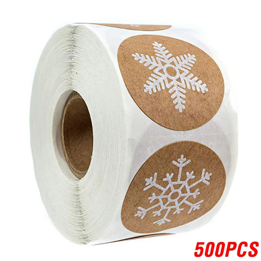 100-500pcs Thank You Label Sealing Stickers Merry Christmas Kraft Handmade Sticker Card Box Package Wedding Decor Party Supplies (ONLINE ORDER ONLY)
