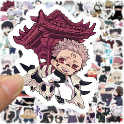 10/30/50/100pcs Kawaii Anime Jujutsu Kaisen Stickers Decals Waterproof Graffiti Skateboard Phone Cute Cartoon Kids Sticker Toys (Online Order Only)