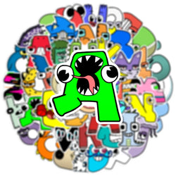 10/50PCS Alphabet Lore Stickers Kawaii Cute Cartoon Decals DIY Skateboard Notebook Luggage Fridge Bike Car Sticker Toys (ONLINE ORDER ONLY)