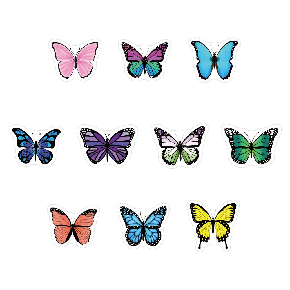 100-500pcs Cute Colorful Butterfly Stickers Handmade Stickers Party Gifts Decorative Labels Scrapbook Stationery Stickers (ONLINE ORDER ONLY)