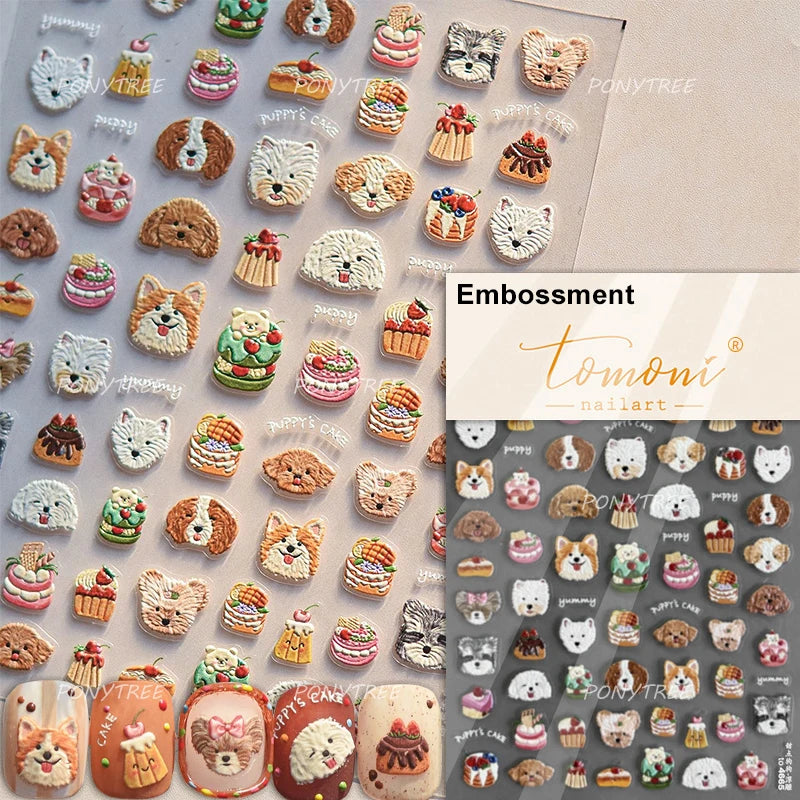 Sweet Cookies Biscuit Snack Delicious Doughnut Savoury Food Bicky Croissant Cheese Pudding Baguette Chic Nail Art Stickers Decal (ONLINE ORDER ONLY)