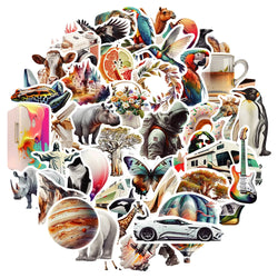 Little Fresh Illustration Stickers for Suitcase, Skateboard, Laptop, Luggage, Fridge, Phone, Car - 10/30/50Pcs (ONLINE ORDER ONLY)
