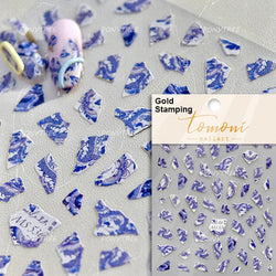 Chinese Dragon Auspicious Beast Mythological Legend Noble Loong Blue Pink Soft Relief Adhesive Nail Art Sticker Manicure Decals (ONLINE ORDER ONLY)