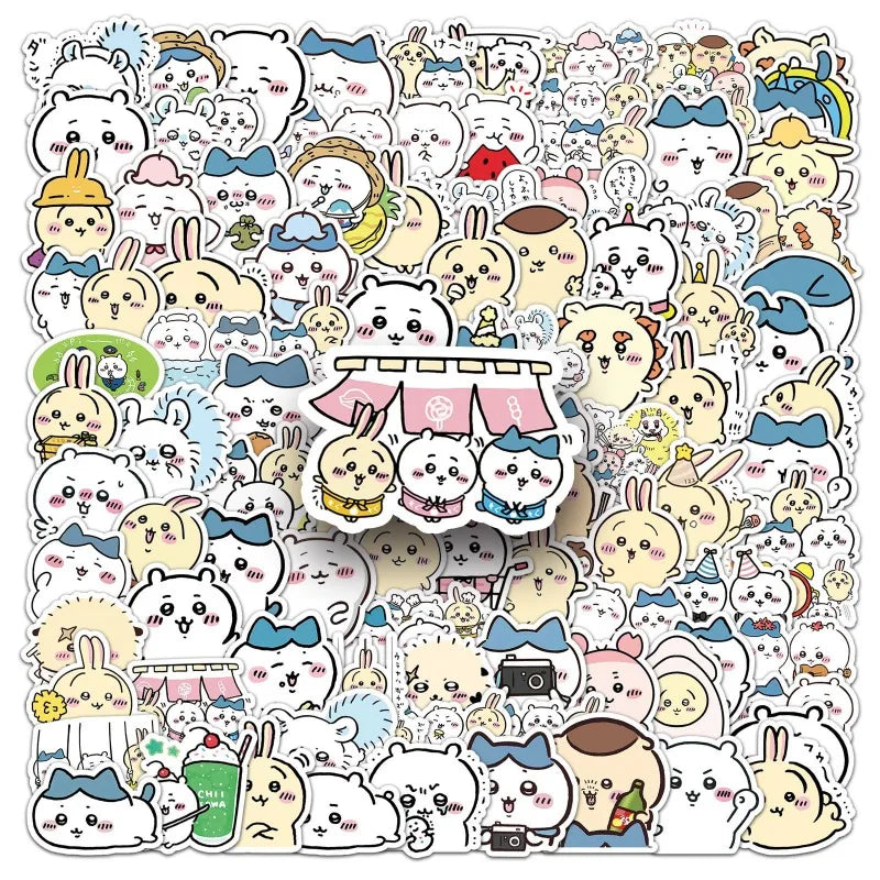 Chiikawa Anime Stickers Pack for Laptop, Phone, Car, Scooter, Water Bottle, Suitcase, Refrigerator, Stationery (ONLINE ORDER ONLY)