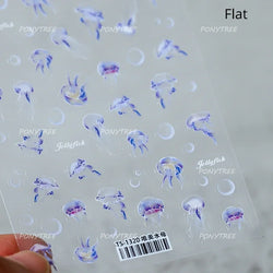 Conch Starfish Shell Beach Fish Star Ocean Colorful Water Bubbles Summer Delicate Self Adhesive Nail Art Stickers Manicure Decal (ONLINE ORDER ONLY)