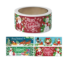 120pcs/roll Merry Christmas Package Seal Stickers Xmas Tree Snowman Santa Claus Gifts Wrapping Decals Decoration Label (Online Order Only)