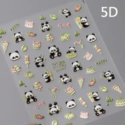 Cookies Chocolate Love Heart Flower Bowknot Rabbit Bunny Lace Bear Star Bouquet Rabbit Adhesive Nail Art Sticker Manicure Decal (ONLINE ORDER ONLY)