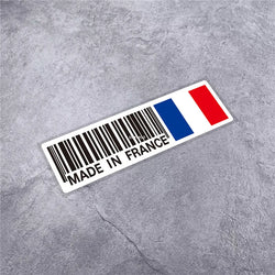 National Flag Bar Code Made in Germany Switzerland USA Italy Stickers Car Styling Vinyl Tape Motorcycle Decal Waterproof (ONLINE ORDER ONLY)