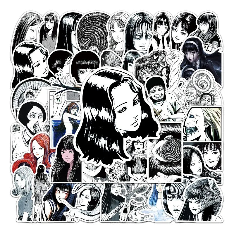 Tomie Animation Stickers Pack for Laptop, Phone, Car, Scooter, Water Bottle, Suitcase, Stationery, Refrigerator (Online Order Only)