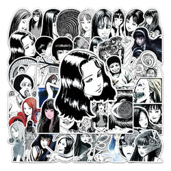 Tomie Animation Stickers Pack for Laptop, Phone, Car, Scooter, Water Bottle, Suitcase, Stationery, Refrigerator (Online Order Only)