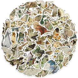 50PCS Retro Animal Stickers DIY Laptop Phone Suitcase Notebook Ancient Sticker Graffiti Decals Kids Toy Gift (ONLINE ORDER ONLY)