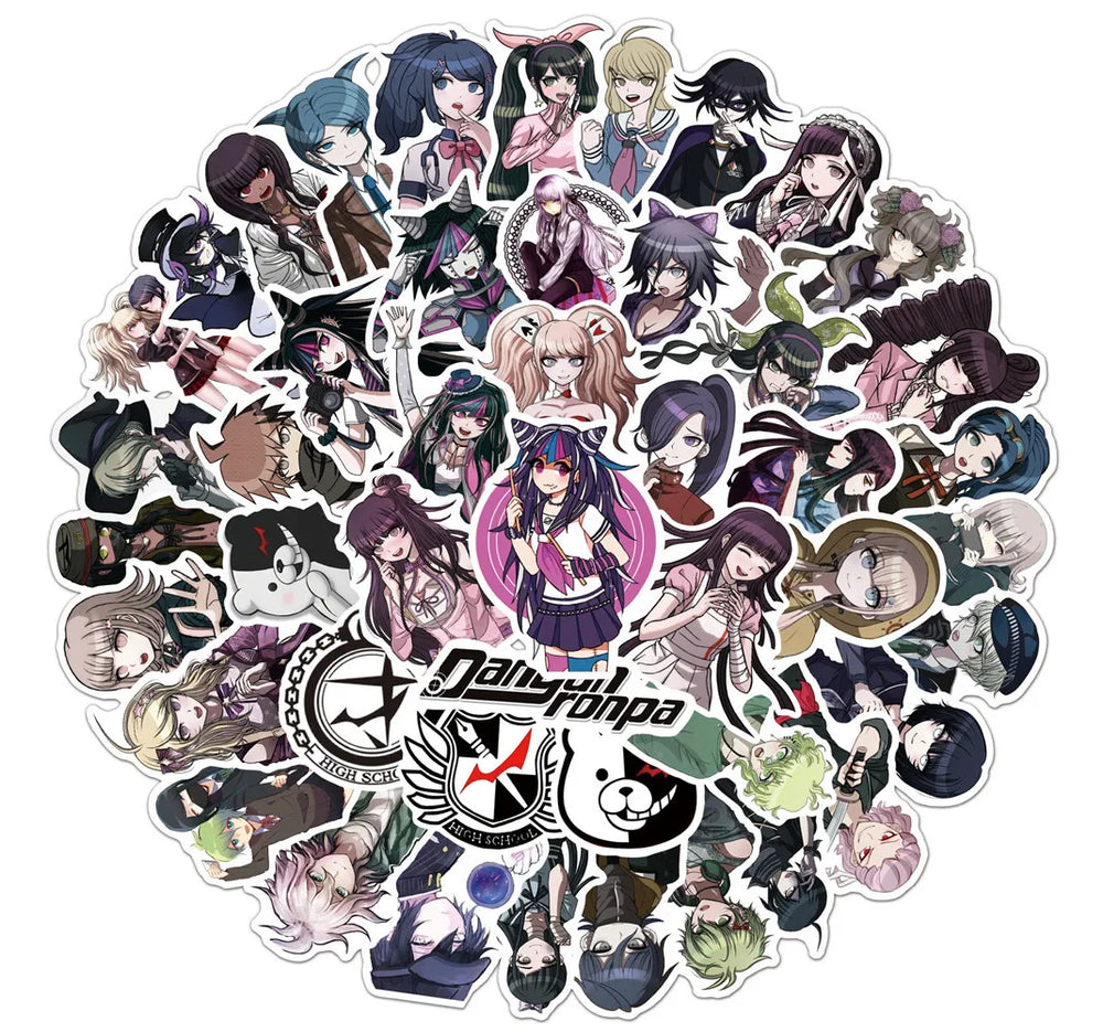 10/30/50PCS  INS Style Animation Danganronpa Personalized Graffiti Waterproof Sticker Refrigerator Luggage Water Cup Skateboard (Online Order Only)