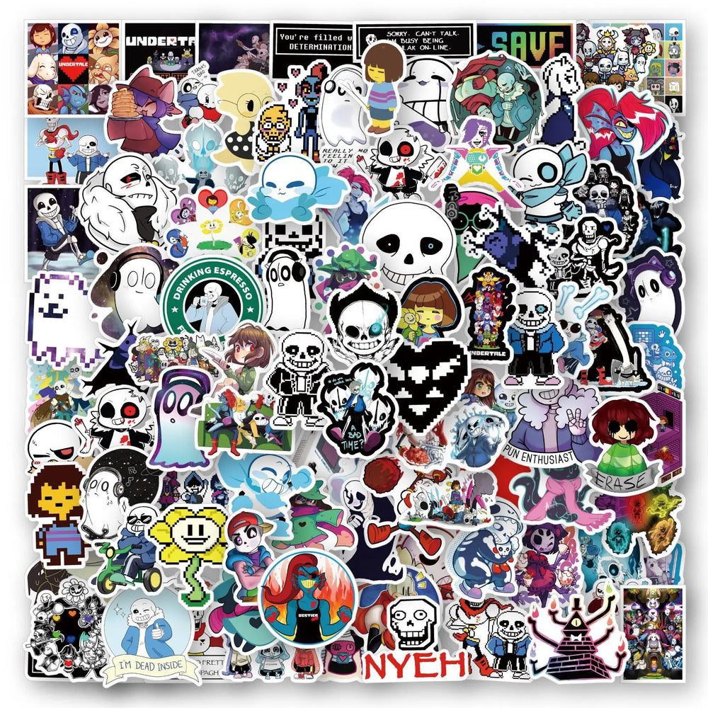 Undertale Stickers Pack: RPG Laptop, Guitar, Car, Bike Decals (Online Order Only)