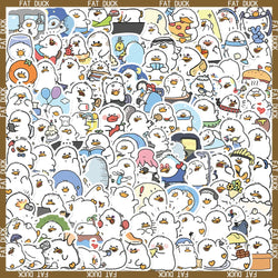 100PCS Cute Simple Duck Sticker For Aesthetic Children's Stationery School Supplies Decoration Scrapbooking for Kids (ONLINE ORDER ONLY)
