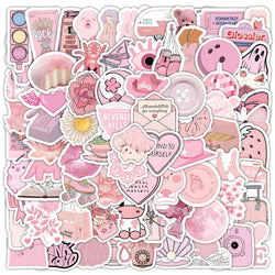 Pink Vsco Girl Stickers Aesthetic Cute Decals Laptop Phone Notebook Luggage Car Waterproof 10/30/50/100PCS (Online Order Only)