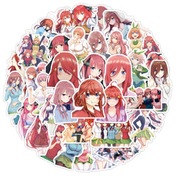 10/30/50PCS 5Toubun no Hanayome Cartoon Stickers The Quintessential Quintuplets Sticker DIY Laptop Guitar Car Bike Decals Toy (Online Order Only)