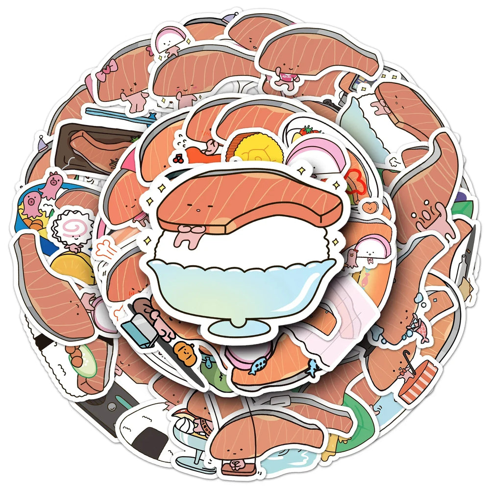 50Pcs Cute KIRIMI Waterproof Vinyl Stickers for Skateboard Snowboard (Online Order Only)