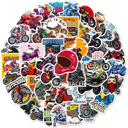 10/30/50PCS Fast Motorcycle PVC Sticky Sticker Aesthetic Chidlren's Stationery Decoration Scrapbooking Hand Accounting Supplies (ONLINE ORDER ONLY)